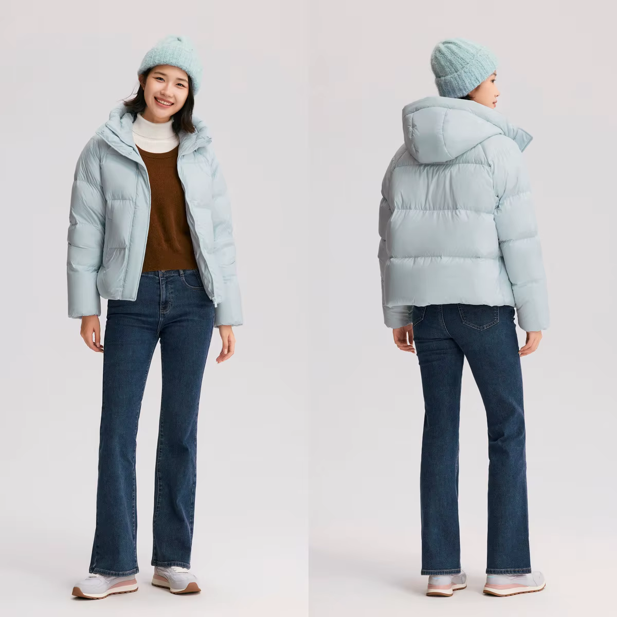 Semir doudoune femmes couleur unie ample polyvalent 2025 hiver nouveau imperméable à l'huile anti-ta