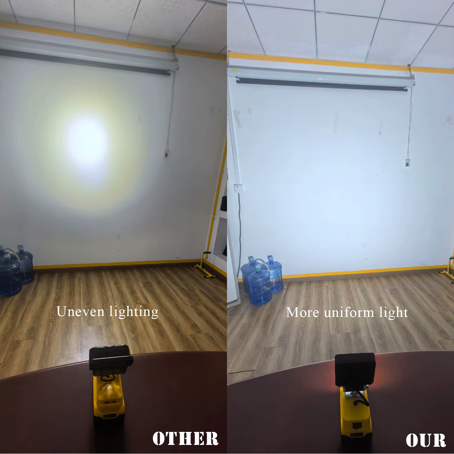 Lampe de travail LED portable 5200LM 48W, lampe de travail sans fil, base réglable, lampe de travail