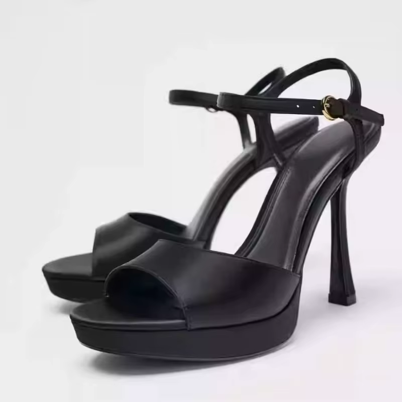 Escarpins à talons épais pour femmes, chaussures à plateforme en Satin, élégantes, couleur unie, con