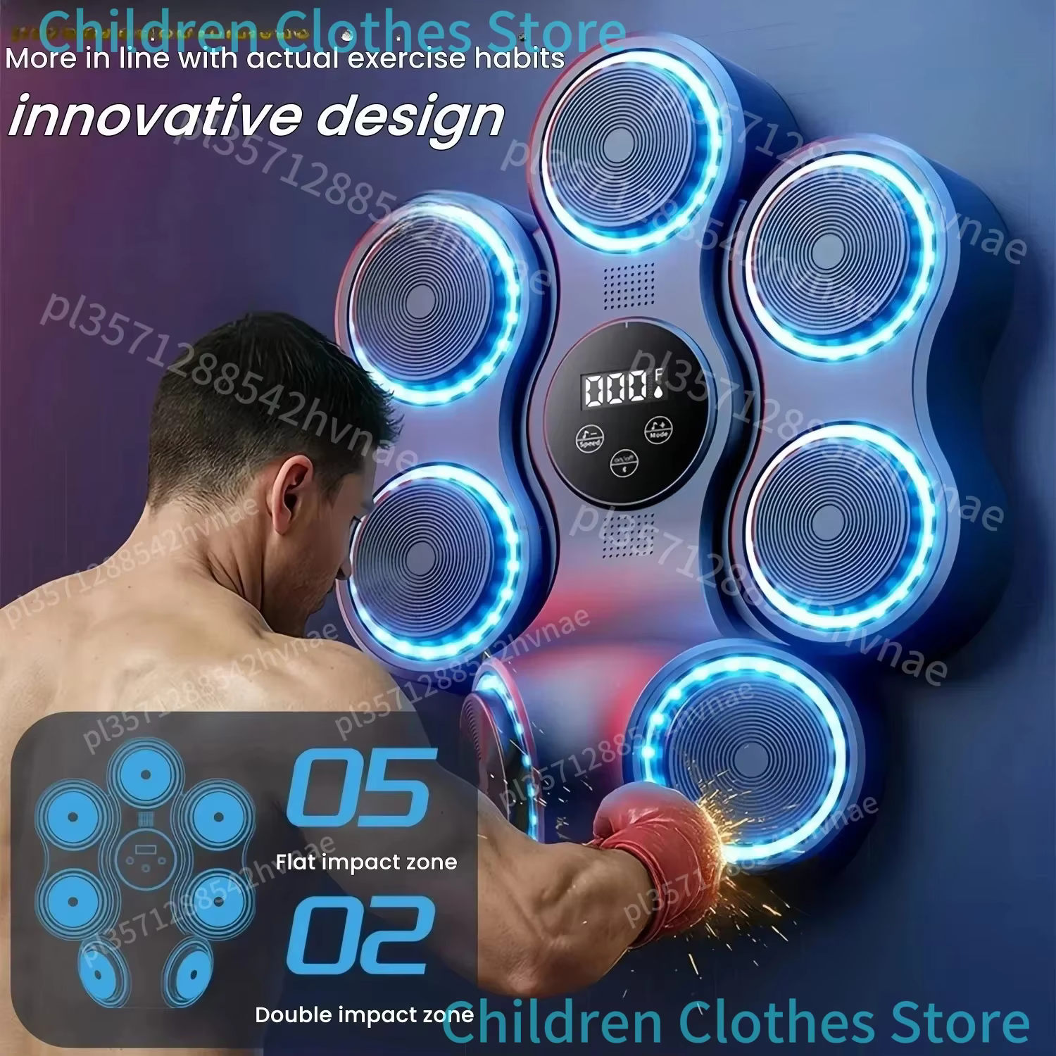 2025 nouvelle Machine de boxe musicale Bluetooth adulte cible murale électronique équipement de perf