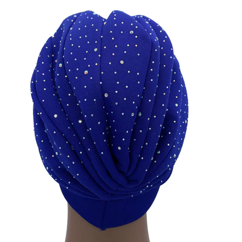 Nouveau Turban Africain Scintillant pour Femme, Coiffe de Fête, Foulard Musulman, Bonnet, Chapeau 20