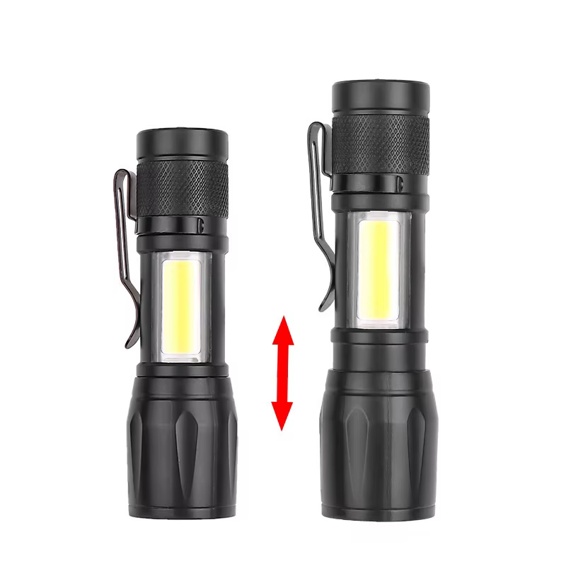 Mini lampe de poche LED Rechargeable COB + XPE, torche Portable, lanterne de Camping, lumière de mis