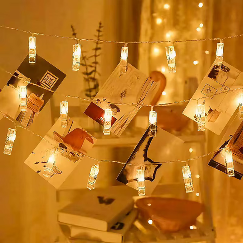 Guirlande lumineuse à Clip Photo, 10/20/30/40Led, 1 paquet, guirlande lumineuse pour suspendre des c