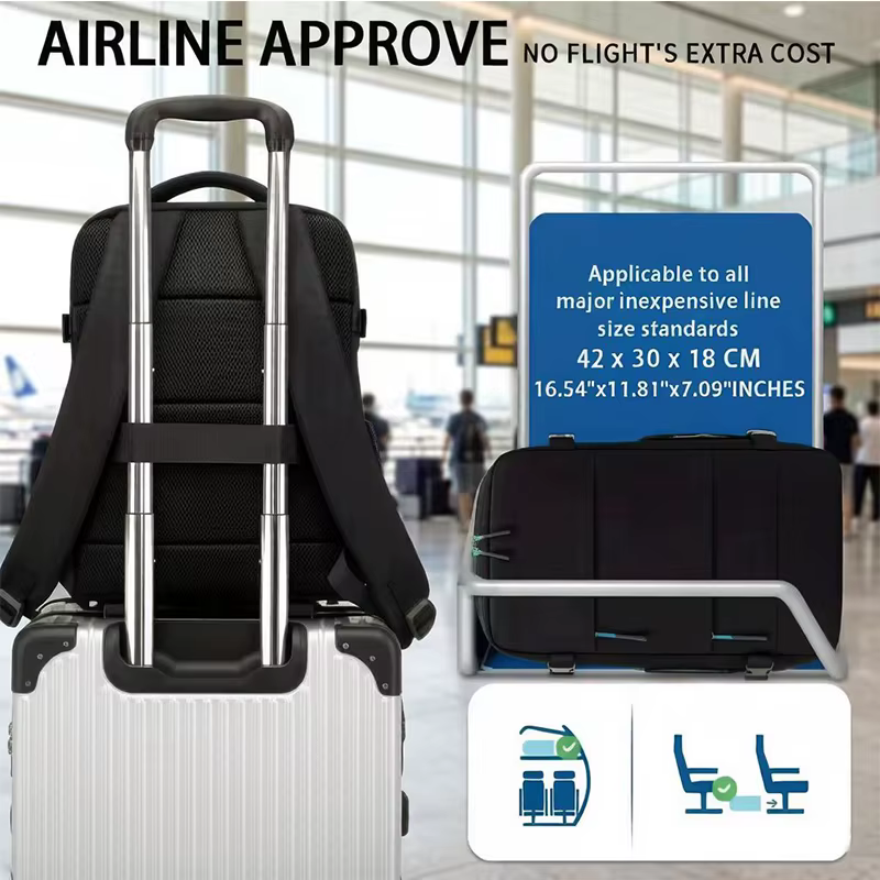 Sac à dos de voyage à compression sous vide avec pompe - Bagage à main durable scellé sous vide, san