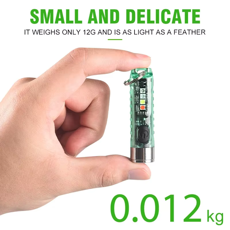 Mini lampe de poche LED multifonction, étanche, porte-clés, Portable, étanche, avertissement magnéti