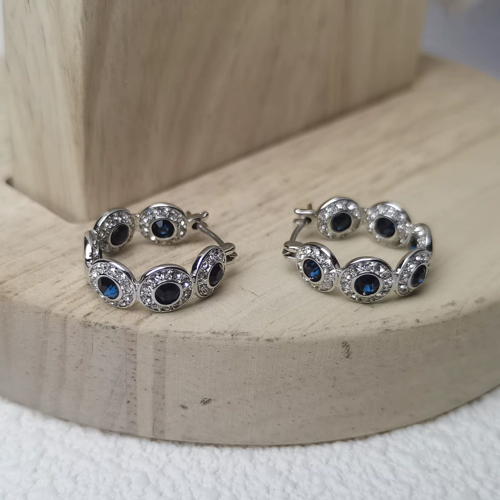 Ensemble de bijoux ronds en cristal, goutte d'eau, haute, à la mode, éblouissant, Bracelet, boucle d