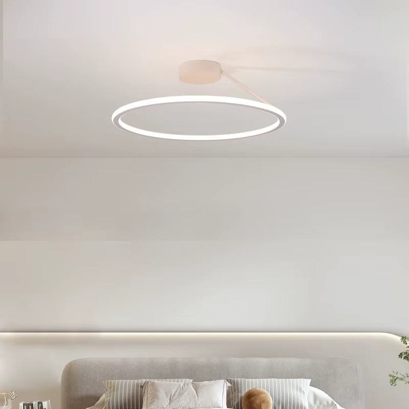 Plafonnier LED circulaire au design moderne simpliste, éclairage d'intérieur, luminaire de plafond,