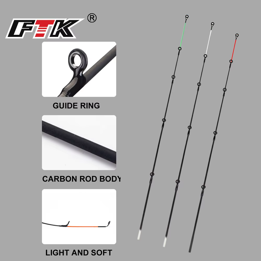 FTK Fiber Glass Top Tip M/L/H 50-120g Feeder carp rod Top Tip Accessoires de pêche Matériel de pêche