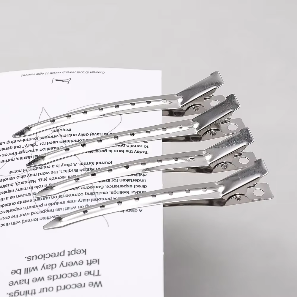 Pinces de soin des cheveux en acier métallique pour femmes, pinces de coupe de coiffure, pinces de b