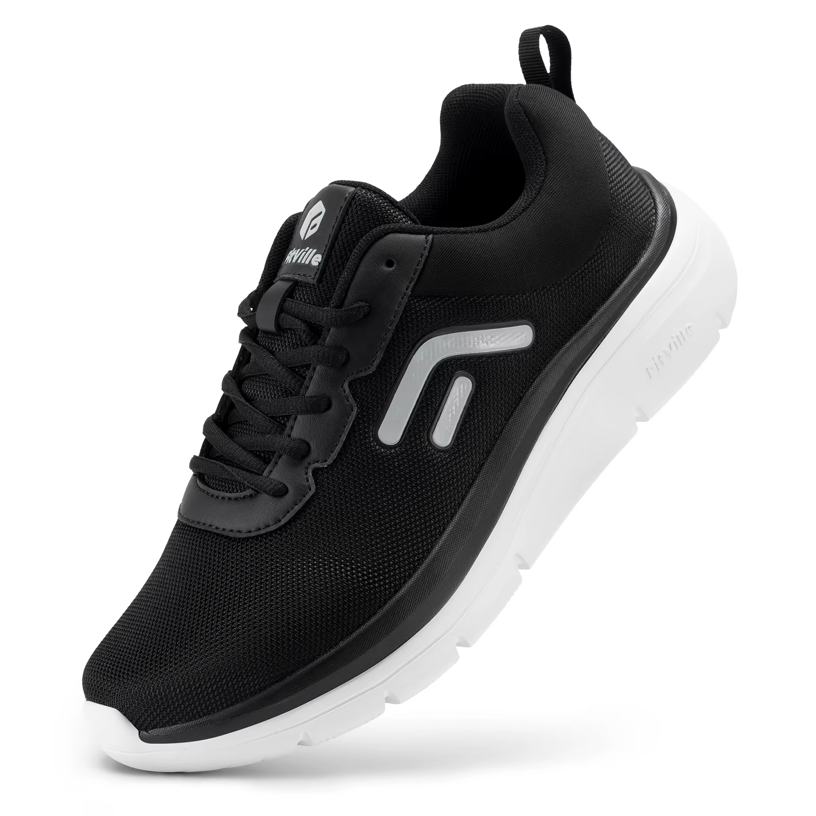 FitVille-Chaussures de marche légères et respirantes pour hommes, baskets à semelle optique large, f