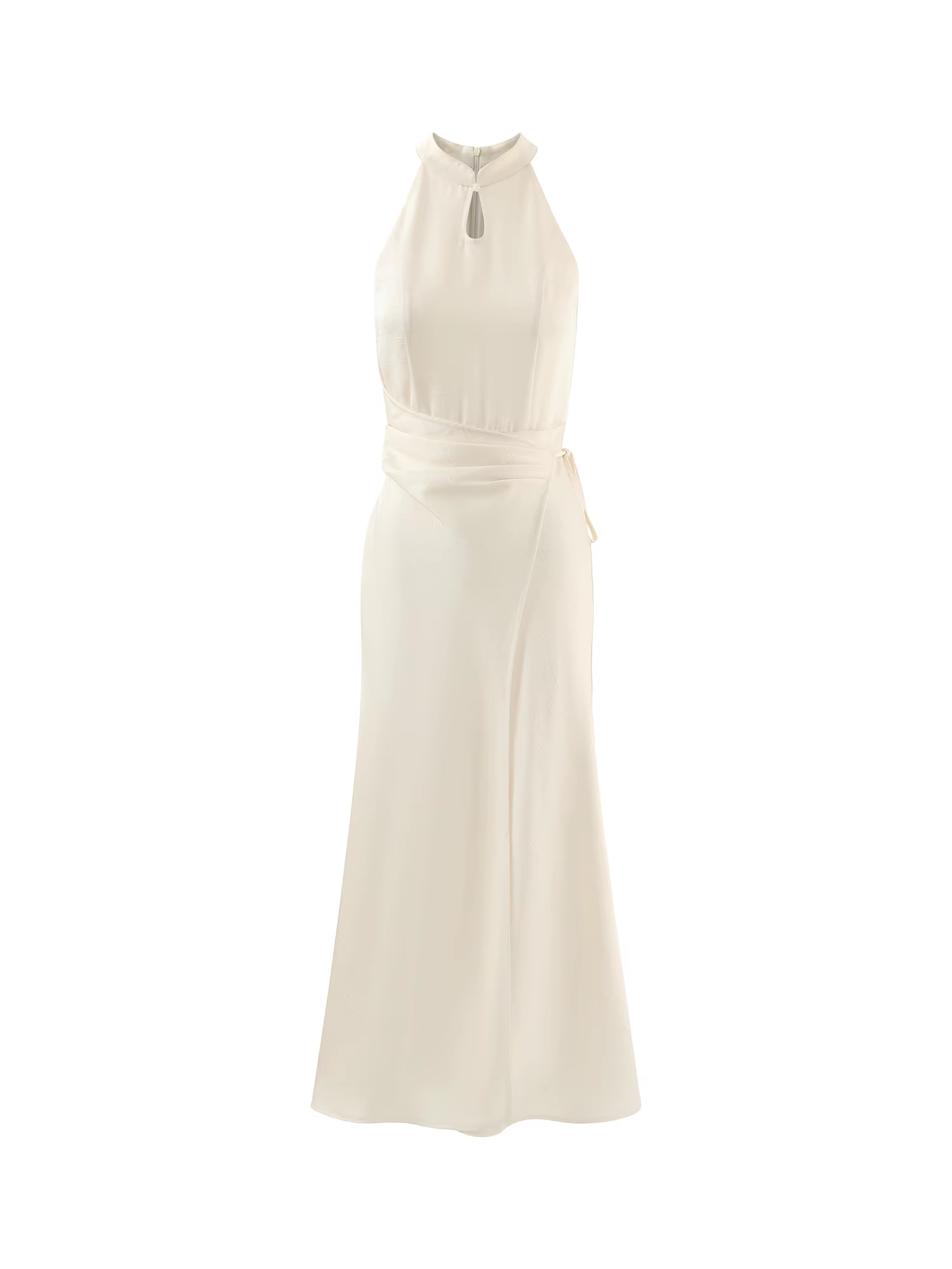 Robe longue en Jacquard élégante, Style chinois, sans manches, coupe drapée, tenue d'inspiration Vin