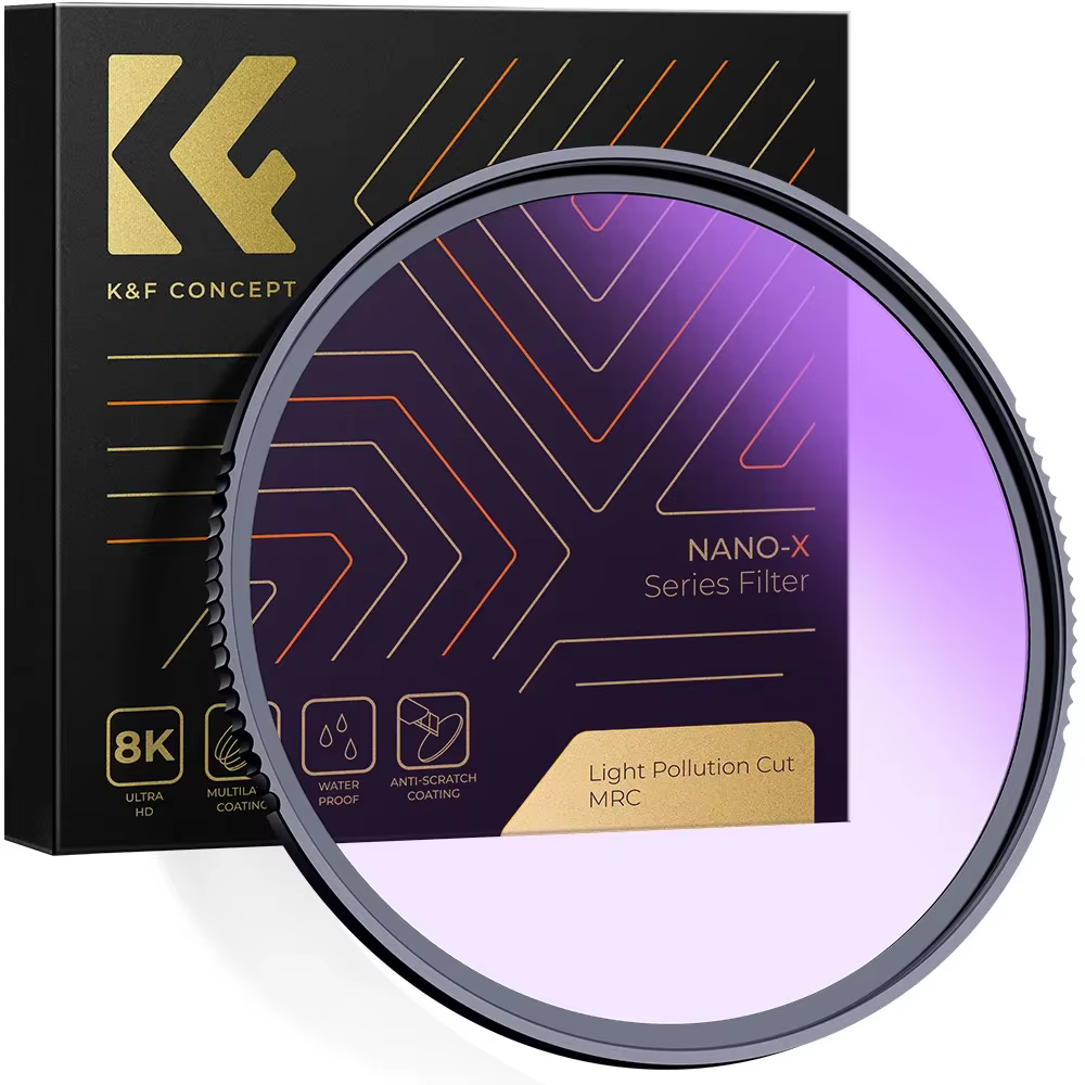 Filtre de réduction de la pollution lumineuse K&F CONCEPT 52mm-82mm, filtre clair-naturel pour la nu