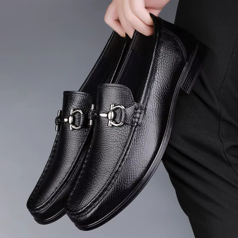 Mocassins décontractés de Style britannique pour hommes, chaussures de conduite rétro à enfiler, à l