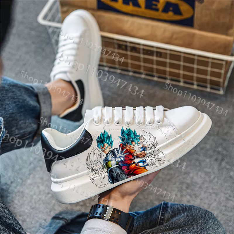 Nouveau modèle de baskets Dragon Ball pour adultes, semelle souple, respirantes, imprimé 3D créatif,