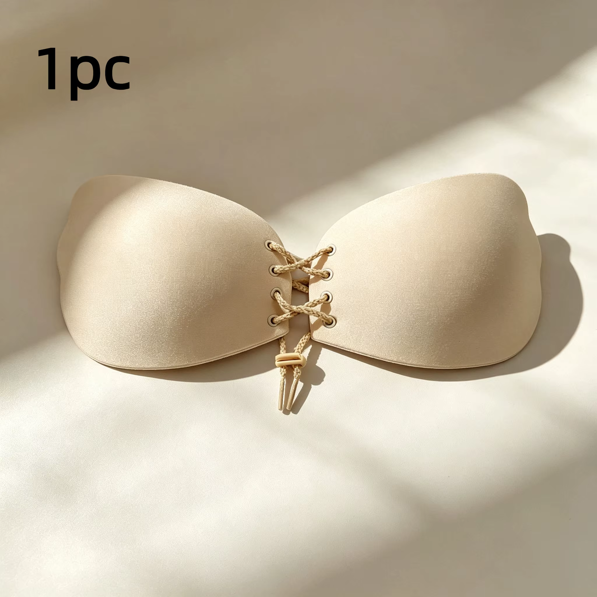 Soutien-gorge adhésif invisible en silicone, demi-double, réglable, respirant, réutilisable, pour un
