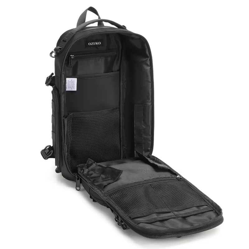 Ozuko sacs de ventre sac de poitrine pour hommes en plein air tactique une épaule sac à bandoulière 