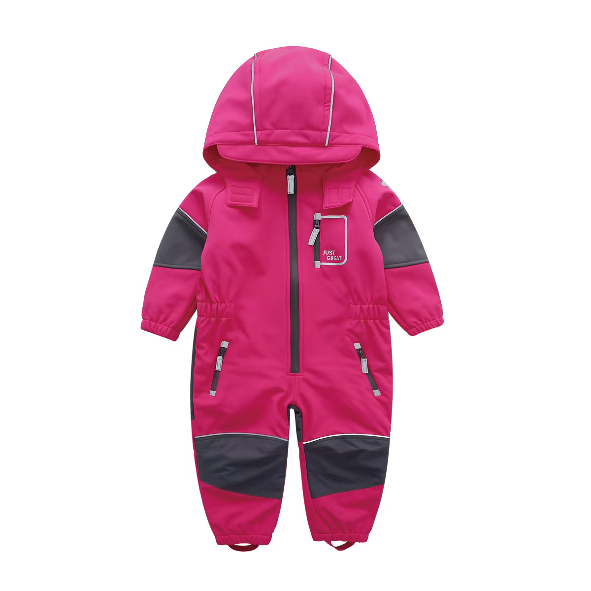 NEYKING-Salopette à capuche pour enfants, salopette softshell pour salle de bain, extérieur, barbote