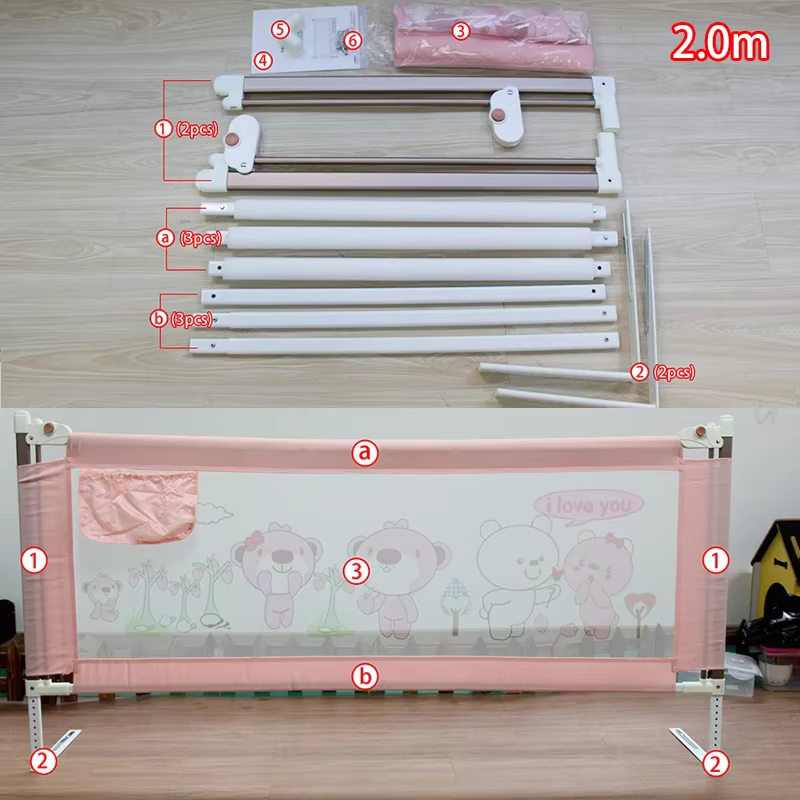 IMBABY barrière pour lit barrière de protection relevable lits de protection latéraux Anti-chute 1.5