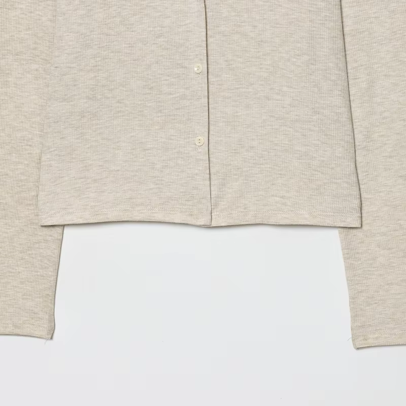 HXAO court tricot Cardigan pour femmes automne printemps Chic dentelle à manches longues tricots gri