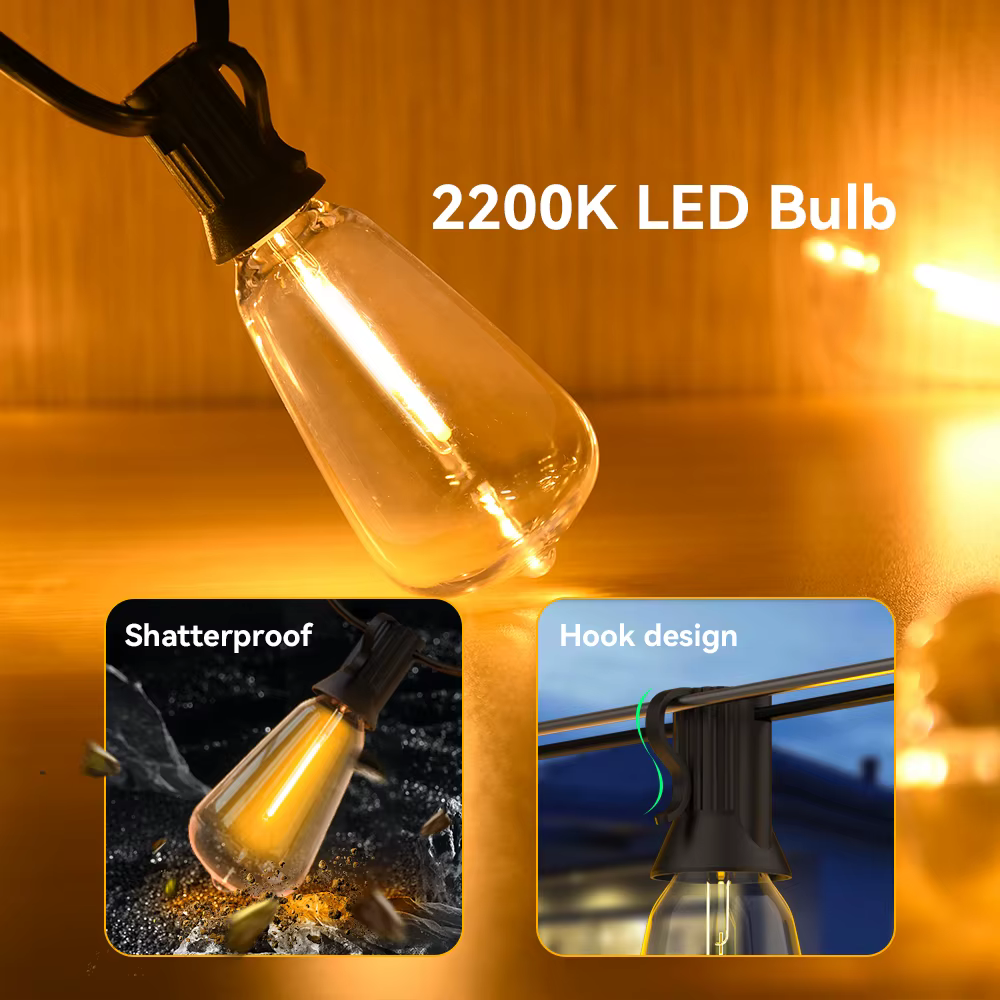 Guirxiété lumineuse LED ST38, lumière dégradée, décoration de mariage, jardin, étanche, extérieur, 7