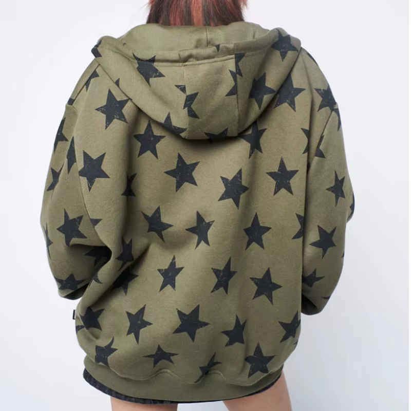 Y2k vêtements Vintage étoile surdimensionné sweat veste Harajuku Goth à manches longues femmes sweat