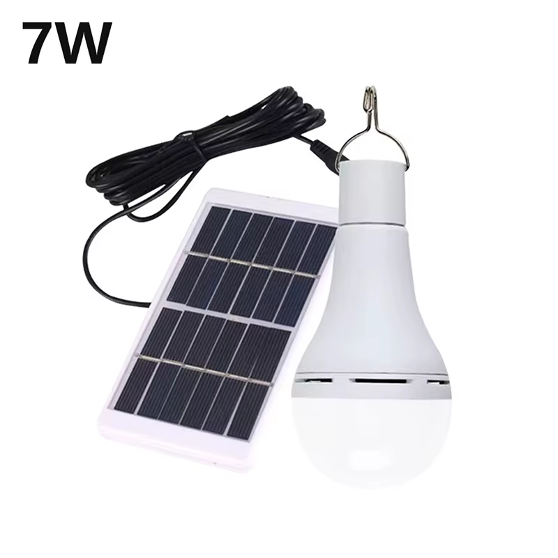 7W lumière solaire étanche USB chargé suspendu d'urgence lumière du soleil alimenté lampe extérieure