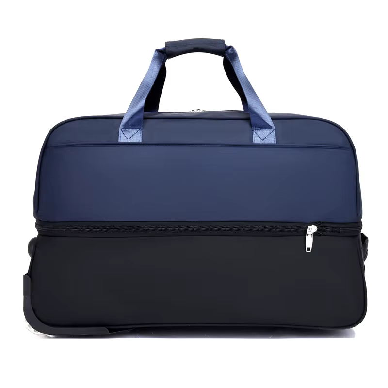 Valise de Voyage à Roulettes de Grande Capacité, Bagage à Roulettes Imperméable en Tissu Oxford, à D