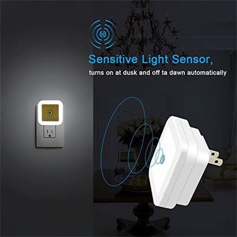 Veilleuse LED sans fil Mini mur mignon Plug-in capteur automatique lampe de chevet pour chambre cham