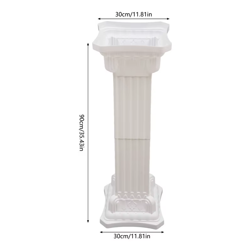Colonne de support de fleurs de fête de pilier romain de mariage, décor de fond en plastique, décora