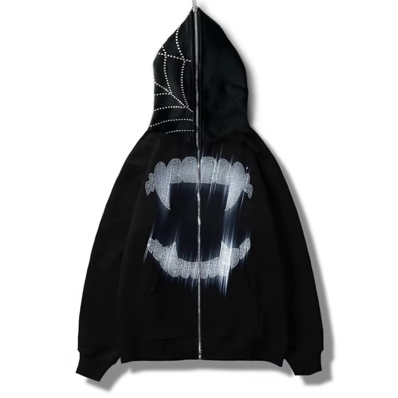 Sweat à capuche zippé avec biscuits pour hommes et femmes, sweat à capuche Goth, veste à capuche Gru