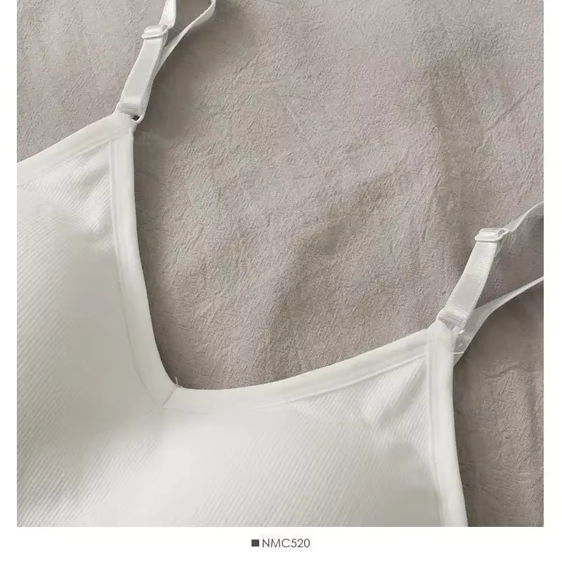 Débardeur Sexy pour femmes, soutien-gorge intégré, couleur unie, haut court, épaules dénudées, Camis