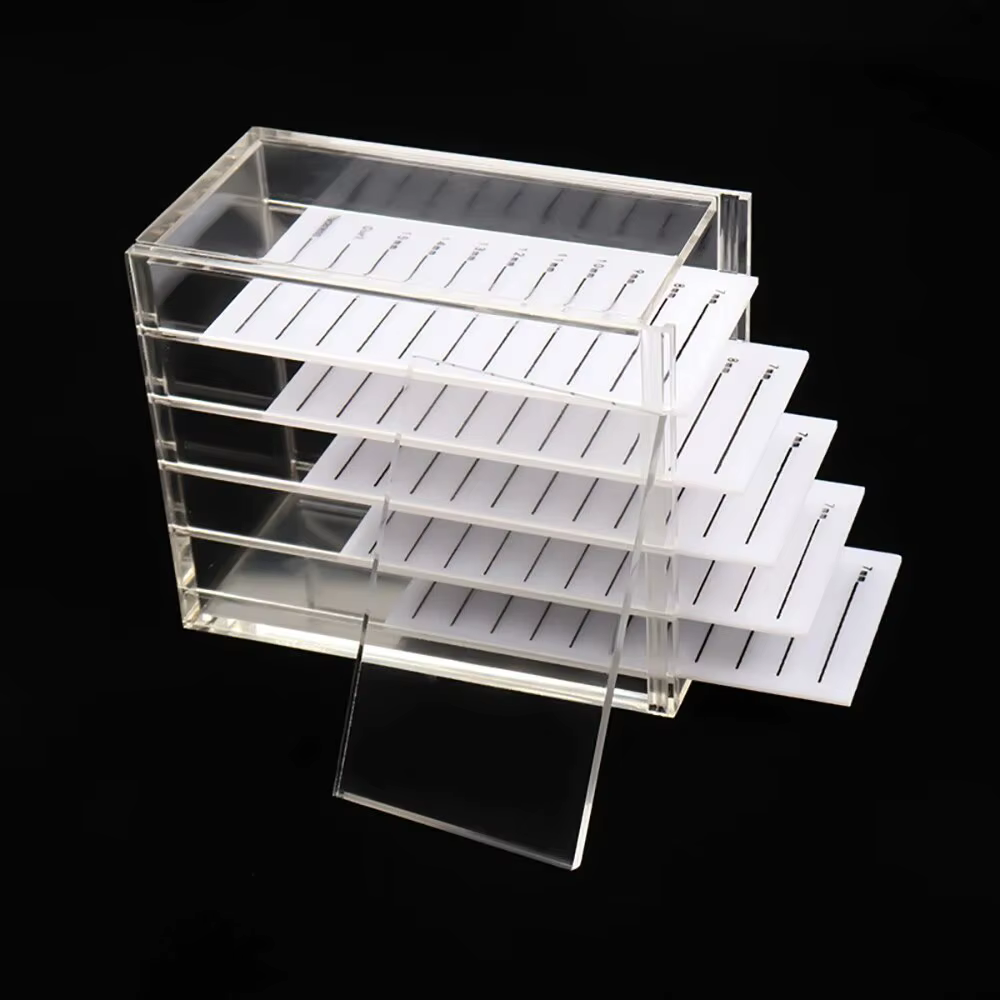 Boîte de rangement pour Extensions de cils, 5 couches, palette acrylique, support organisateur de ci