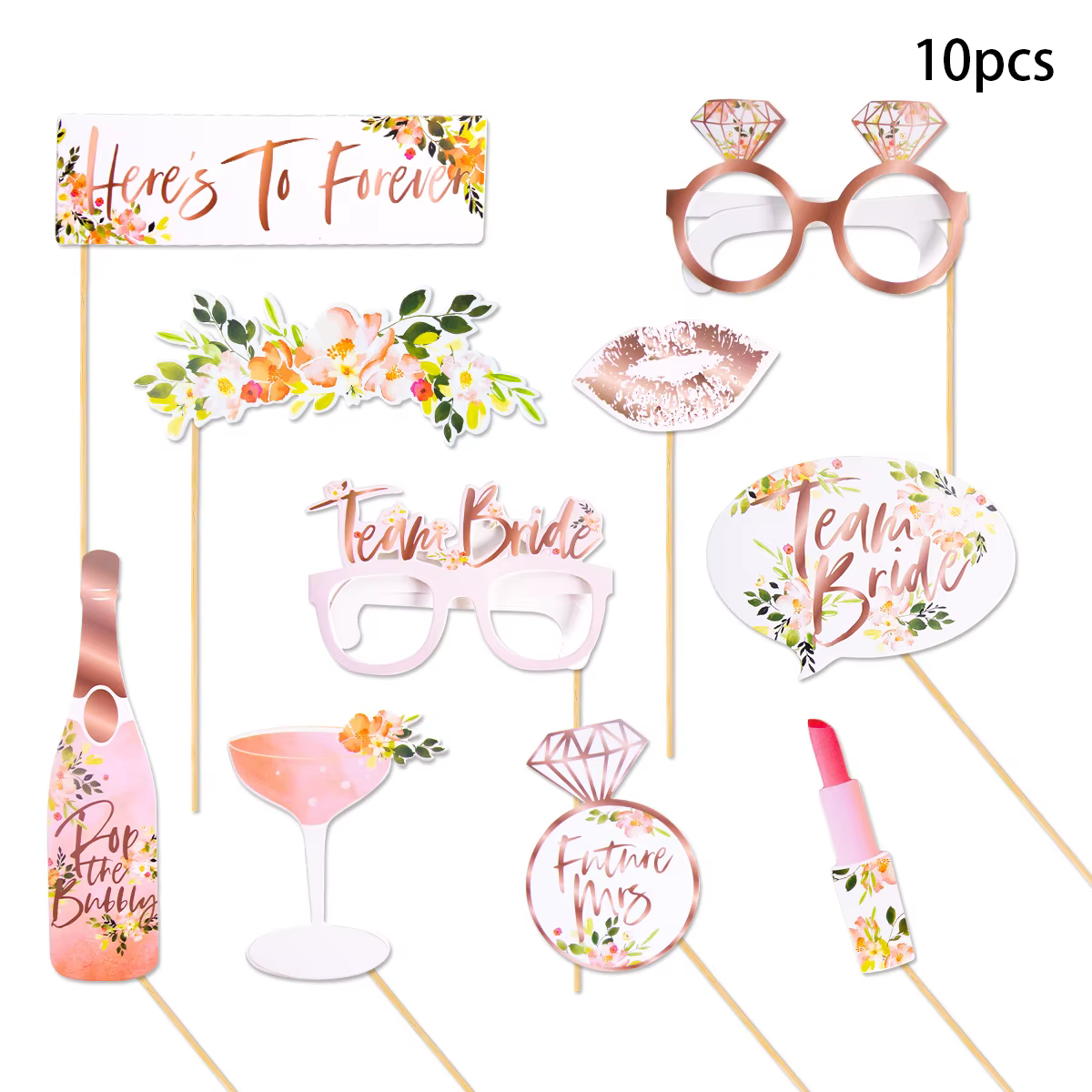 Accessoires de stand Photo amusants pour future mariée, fête prénuptiale, mariage, enterrement de vi