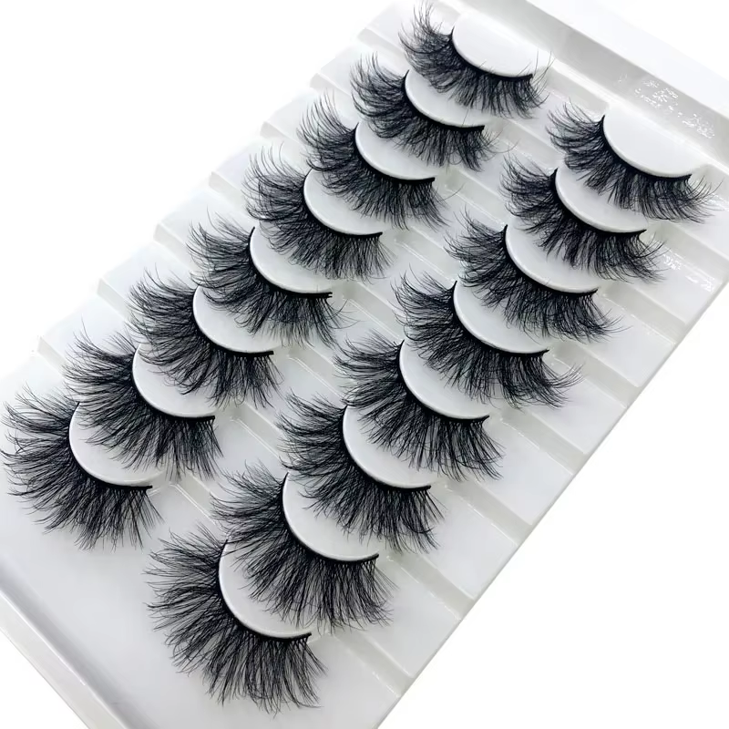 8 paires 15-22mm naturel 3D faux cils faux cils kit de maquillage vison cils extension vison cils ma