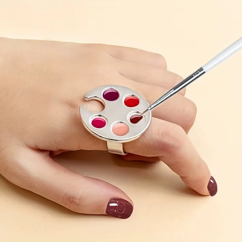 Mini anneau de mélange de Palette de couleurs pour Nail Art, conception d'empreintes mignonnes pour 