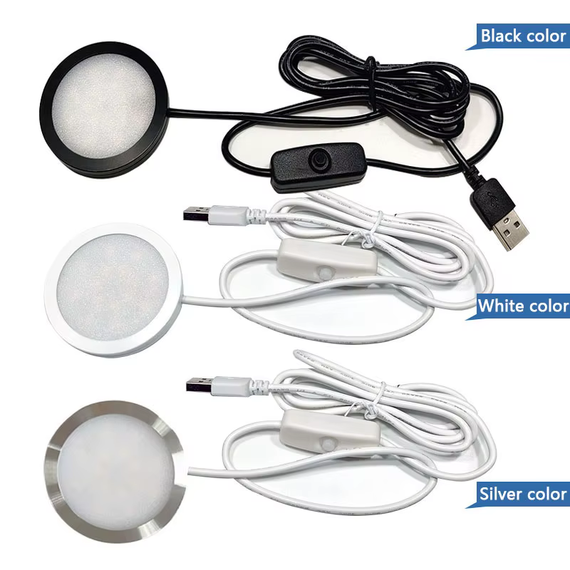 Projecteur LED USB 5V, Mini lampe d'armoire Ultra-mince avec interrupteur 3w 5w 7w, affichage de bij