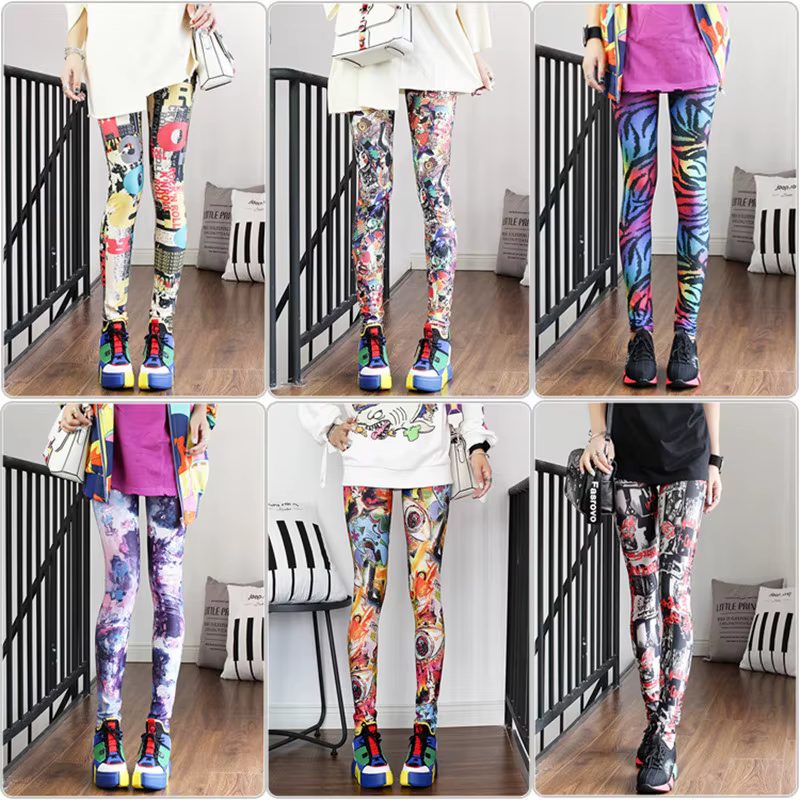 DOIAESKV – Leggings Sexy et décontractés pour femmes, jambières colorées, à la mode, pour printemps 