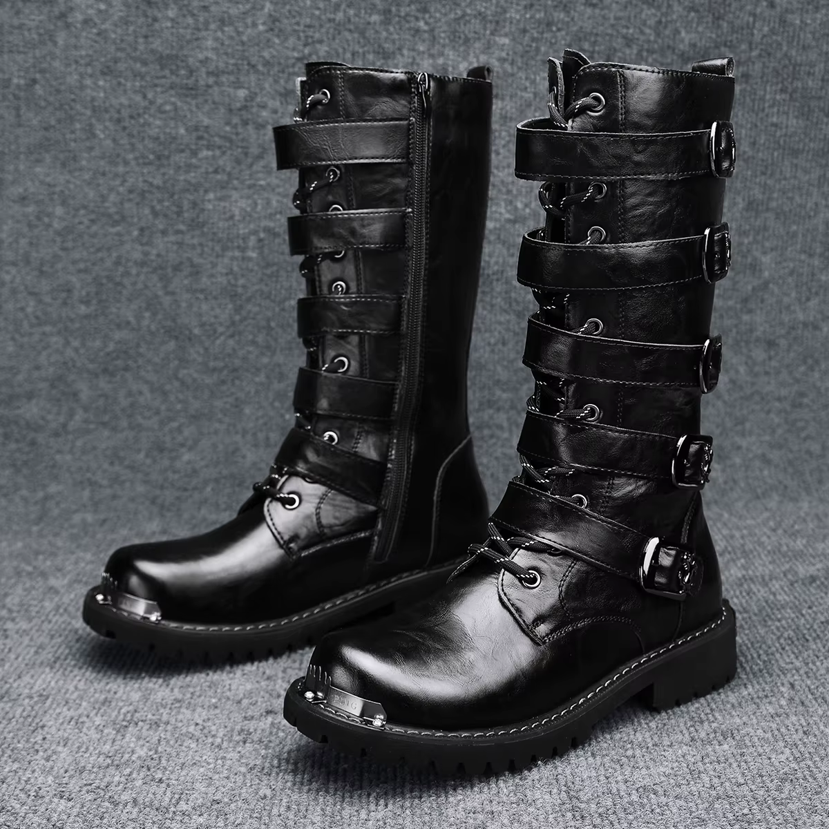 Bottes de moto montantes décontractées pour hommes, bottes de travail de protection de sécurité, ext