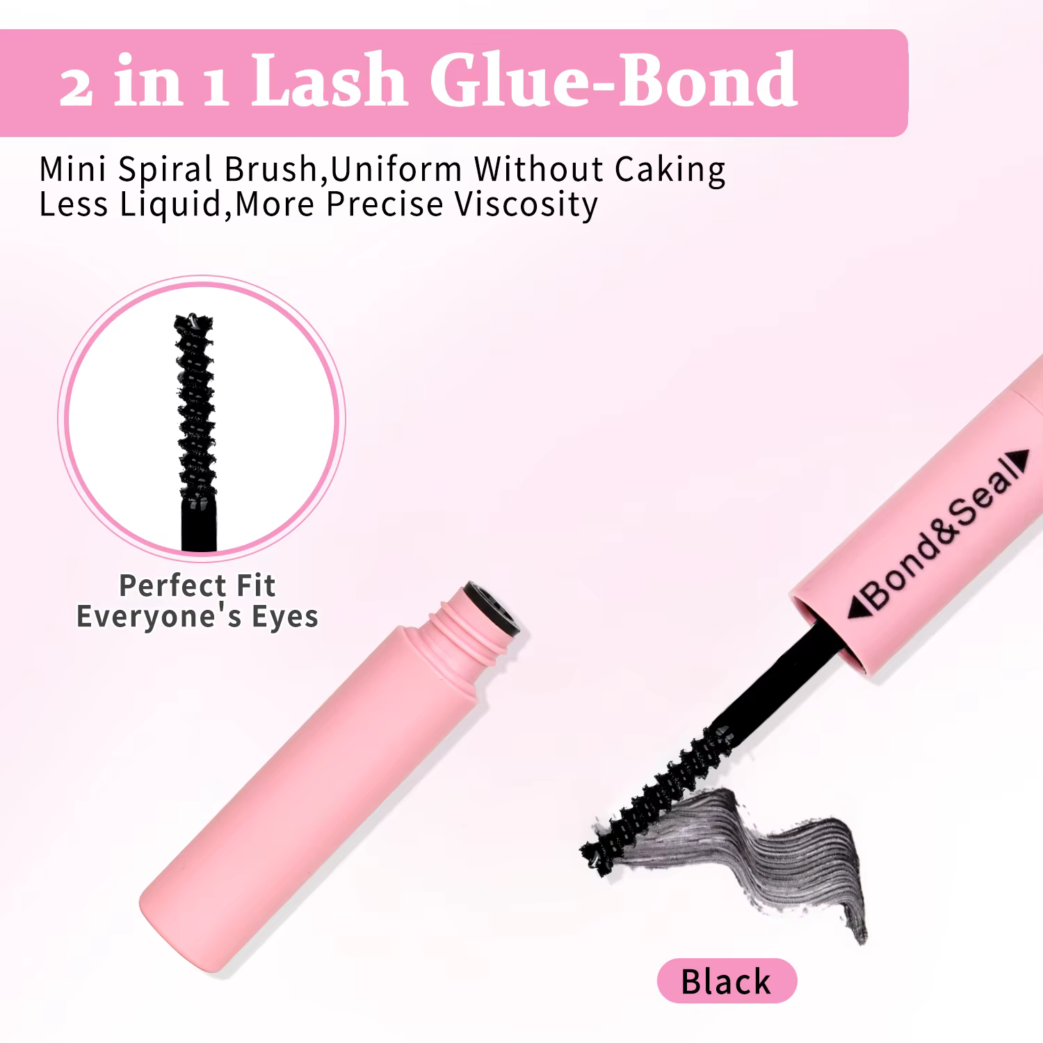 ISEEN – colle à cils 2 en 1, 10ml, pour grappes, adhésif pour cils, noir, longue durée, forte tenue