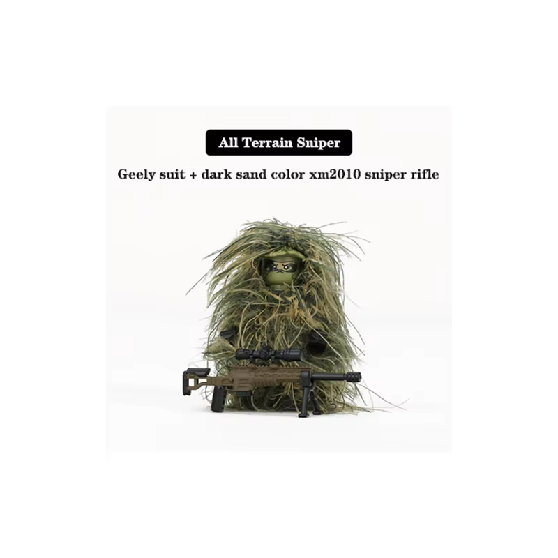 Vêtements de Camouflage de Sniper militaire tout-Terrain, blocs de construction, figurines de soldat