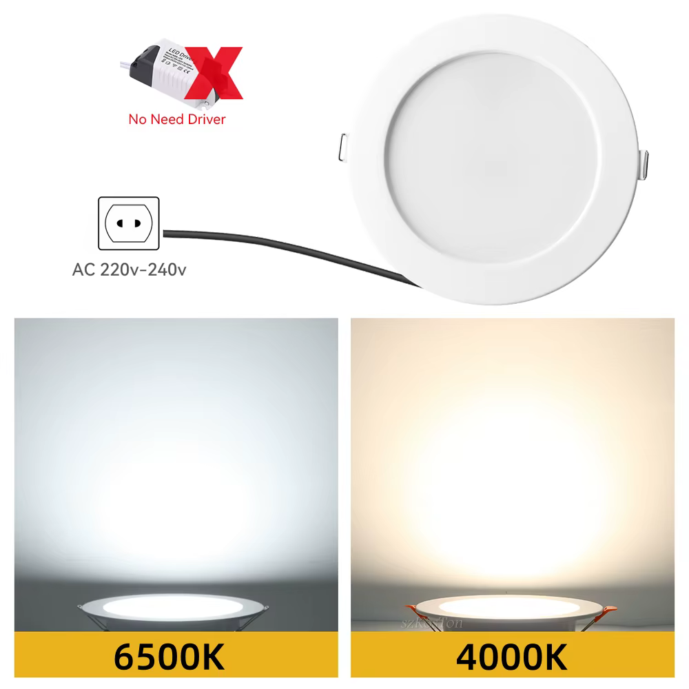 LED Downlight AC 220V encastré LED plafonnier décoration ronde 5W 7W 9W 12W 20W LED Spot vers le bas