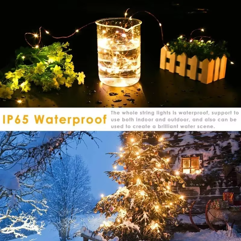 Guirxiété lumineuse LED USB télécommandée, lumières dégradées, décoration de mariage et de Noël, lam