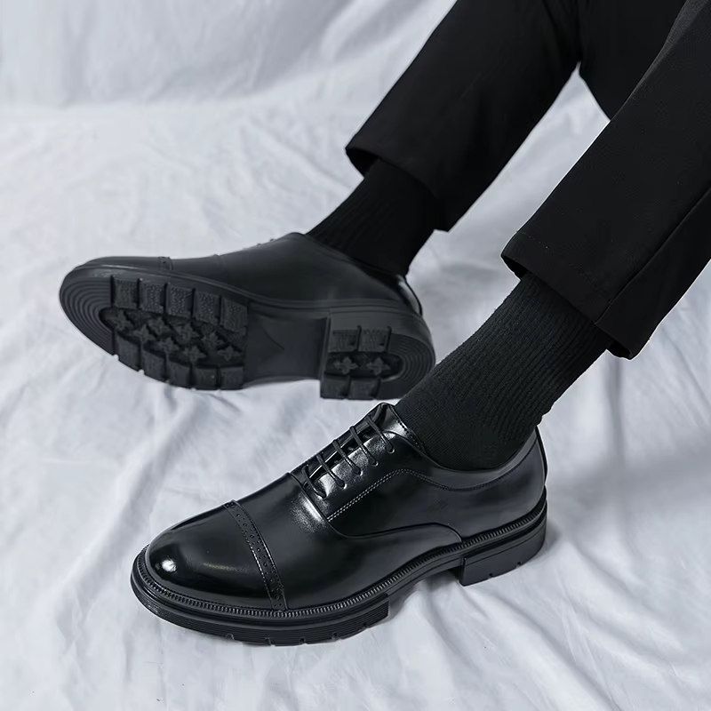 Chaussures en cuir tendance pour homme, de haute qualité, pour mariage, bureau, style brogue, chauss