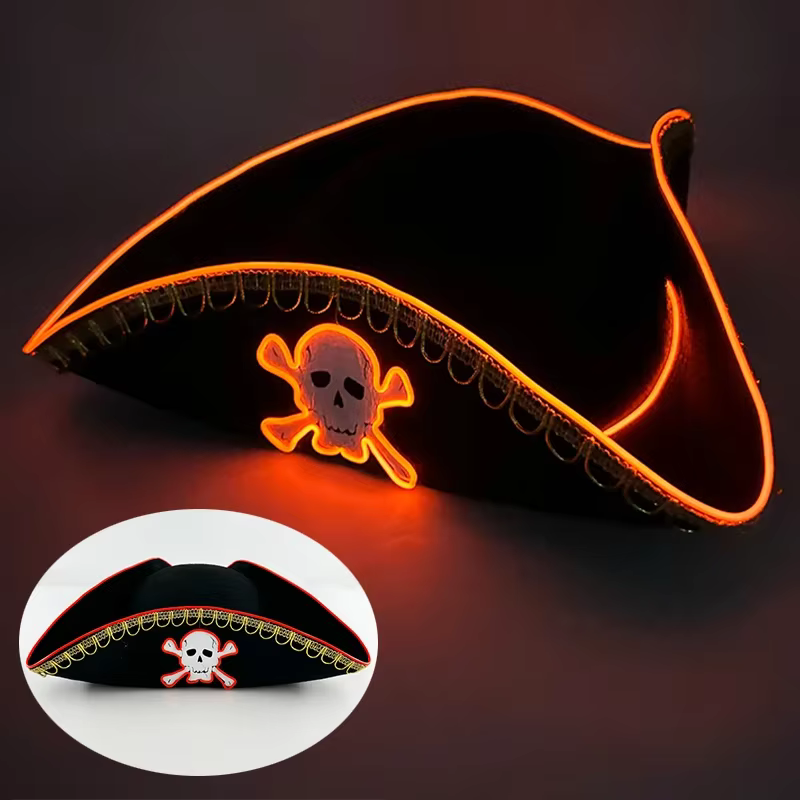 Casquette de capitaine pour Halloween, bal de mascarade, fête sur le thème des pirates, accessoires 