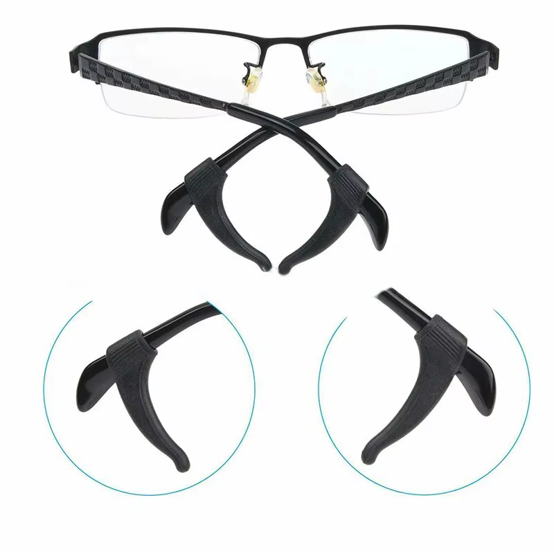 10/20/30/100 pièces anti-dérapant Silicone oreille poignée lunettes jambe oreille crochet bouchon su
