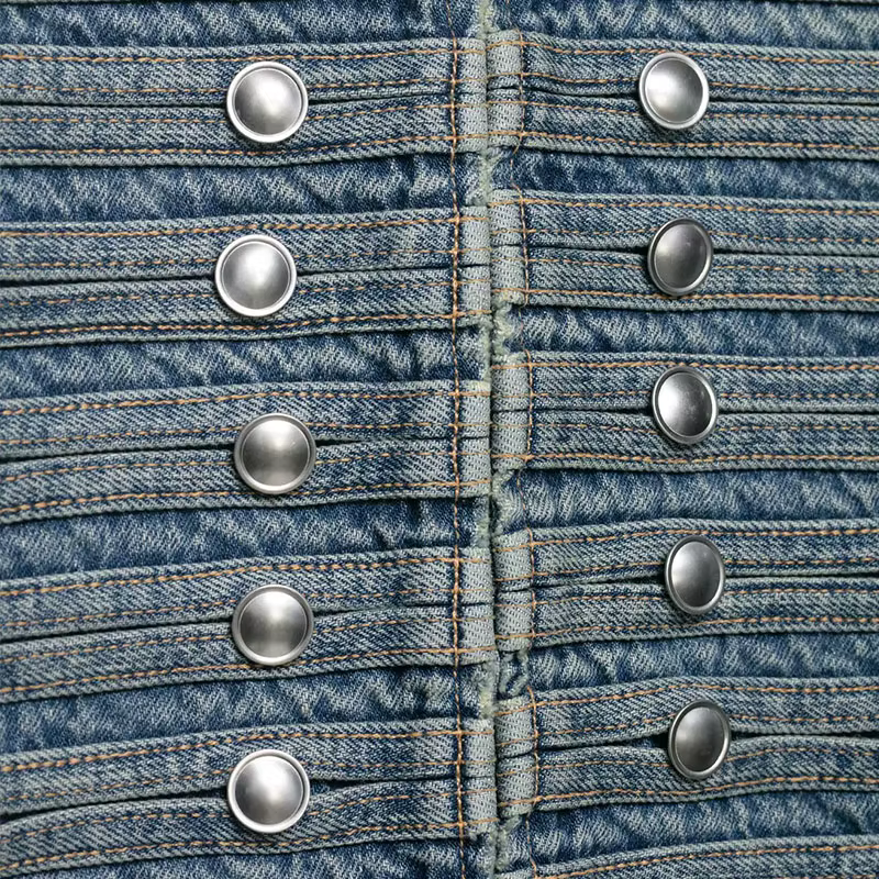 Veste en jean décontractée pour femme NLZGMSJ, collection Printemps 2026, à manches longues, col mon
