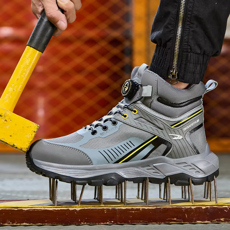 Nouvelles Chaussures de Sécurité pour Hommes à Bout Rotatif, Baskets Anti-écrasement et Anti-perfora
