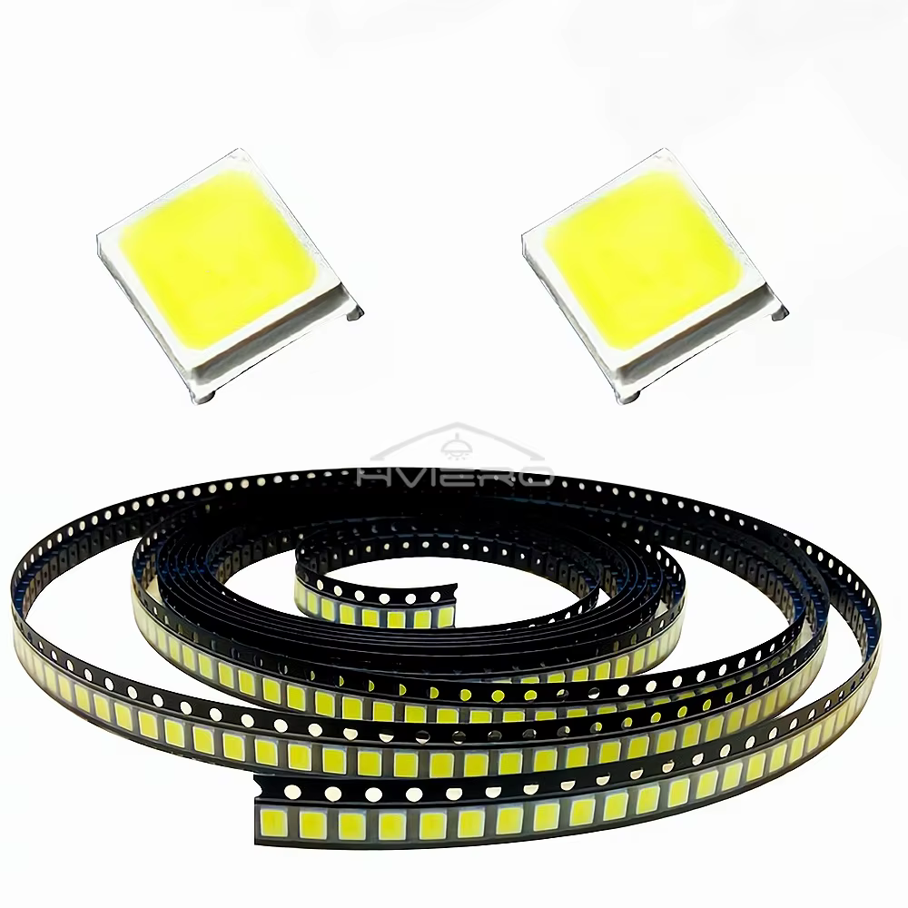100 pièces 3.3V 2835 5730 3020 puces lumineuses SMD LED rouge jaune blanc bleu RGB violet rose Diode