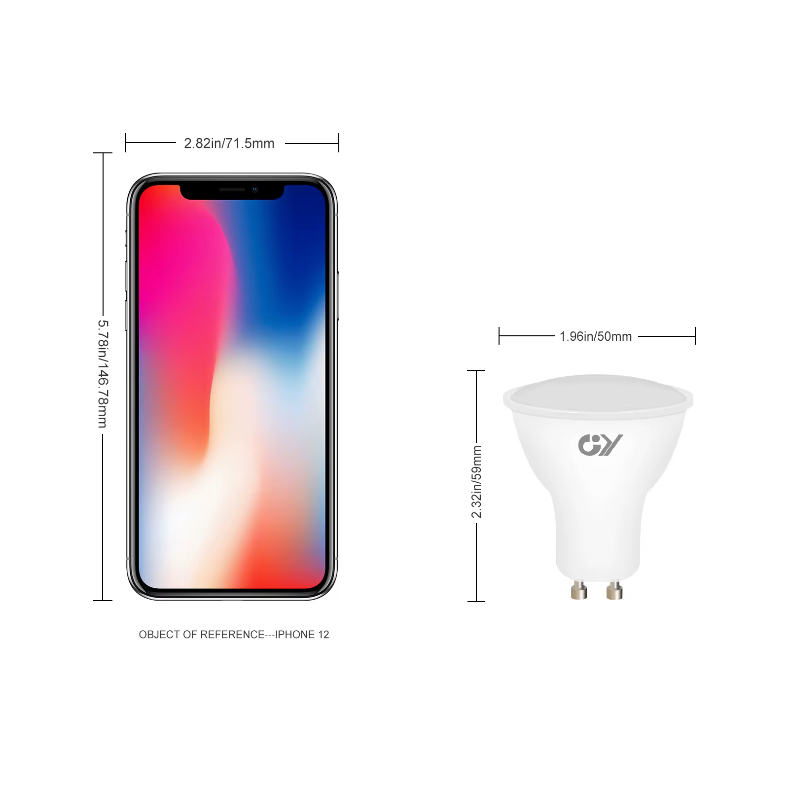 Ampoule LED GY GU10 PAR16 8 W 800 lumens, remplacement halogène 80 W, 120 °   Faisceau large non var