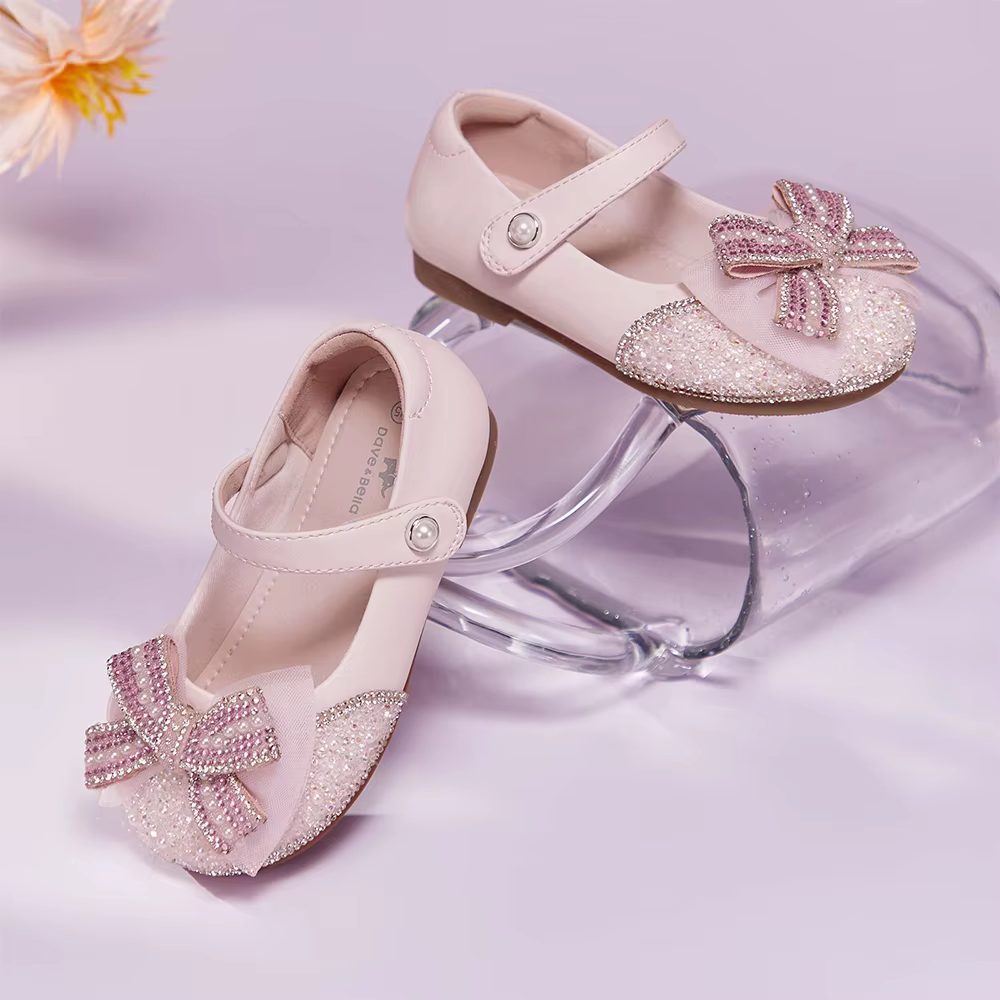 Dave Bella enfants chaussures en cuir automne printemps fille princesse chaussures anti-dérapant élé